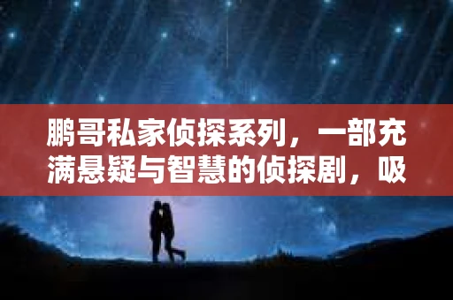 鹏哥私家侦探系列，一部充满悬疑与智慧的侦探剧，吸引了无数观众的眼球。今天，就让我带你走进这个充满神秘色彩的侦探世界，一起在线观看鹏哥私家侦探系列，感受那扣人心弦的故事情节。