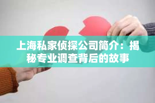 上海私家侦探公司简介:揭秘专业调查背后的故事 上海私家侦探公司简介:揭秘专业调查背后的故事