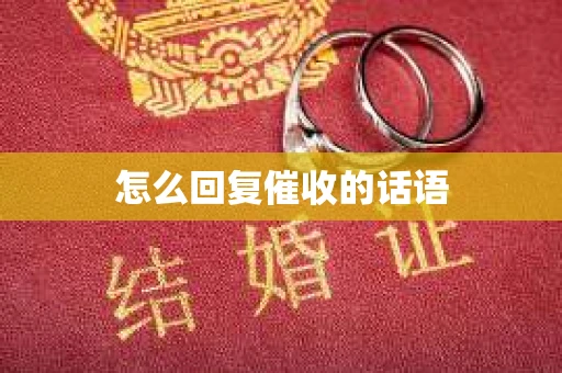 怎么回复催收的话语