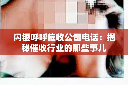 闪银呼呼催收公司电话：揭秘催收行业的那些事儿