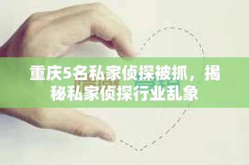 重庆5名私家侦探被抓，揭秘私家侦探行业乱象