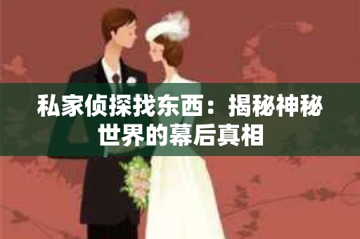 私家侦探找东西：揭秘神秘世界的幕后真相