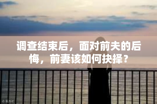 调查结束后,面对前夫的后悔,前妻该如何抉择? 调查结束后,面对前夫的后悔,前妻该如何抉择?