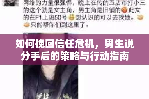 如何挽回信任危机，男生说分手后的策略与行动指南