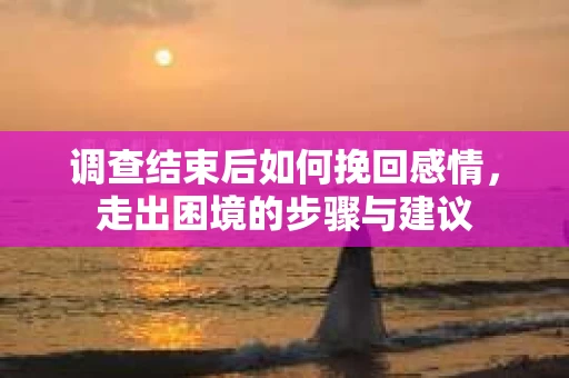 调查结束后如何挽回感情，走出困境的步骤与建议