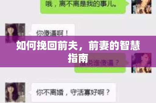 如何挽回前夫,前妻的智慧指南 如何挽回前夫,前妻的智慧指南